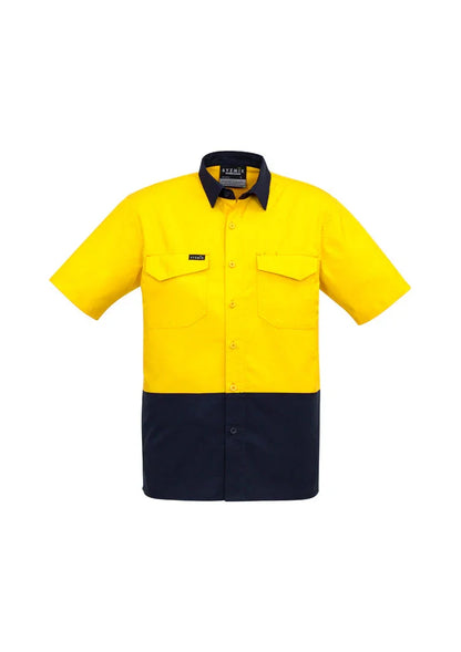 Mens Rugged Cooling Hi Vis Spliced S/S Shirt ZW815 - PrintaPromo