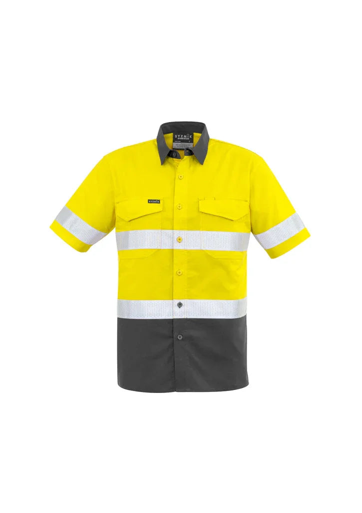 Mens Rugged Cooling Taped Hi Vis Spliced S/S Shirt ZW835 - PrintaPromo