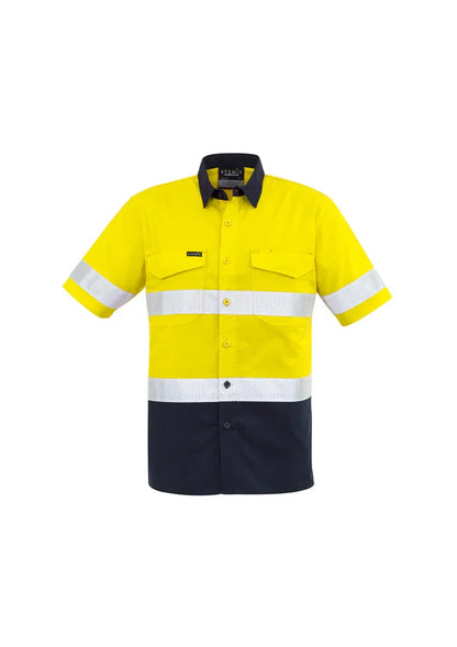 Mens Rugged Cooling Taped Hi Vis Spliced S/S Shirt ZW835 - PrintaPromo